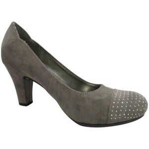 *Madeline Stuart Gray Studded Toe AMANDA Pumps